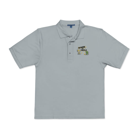 The Hustle Golf Polo — Embroidered Animated Outwork Performance Polo