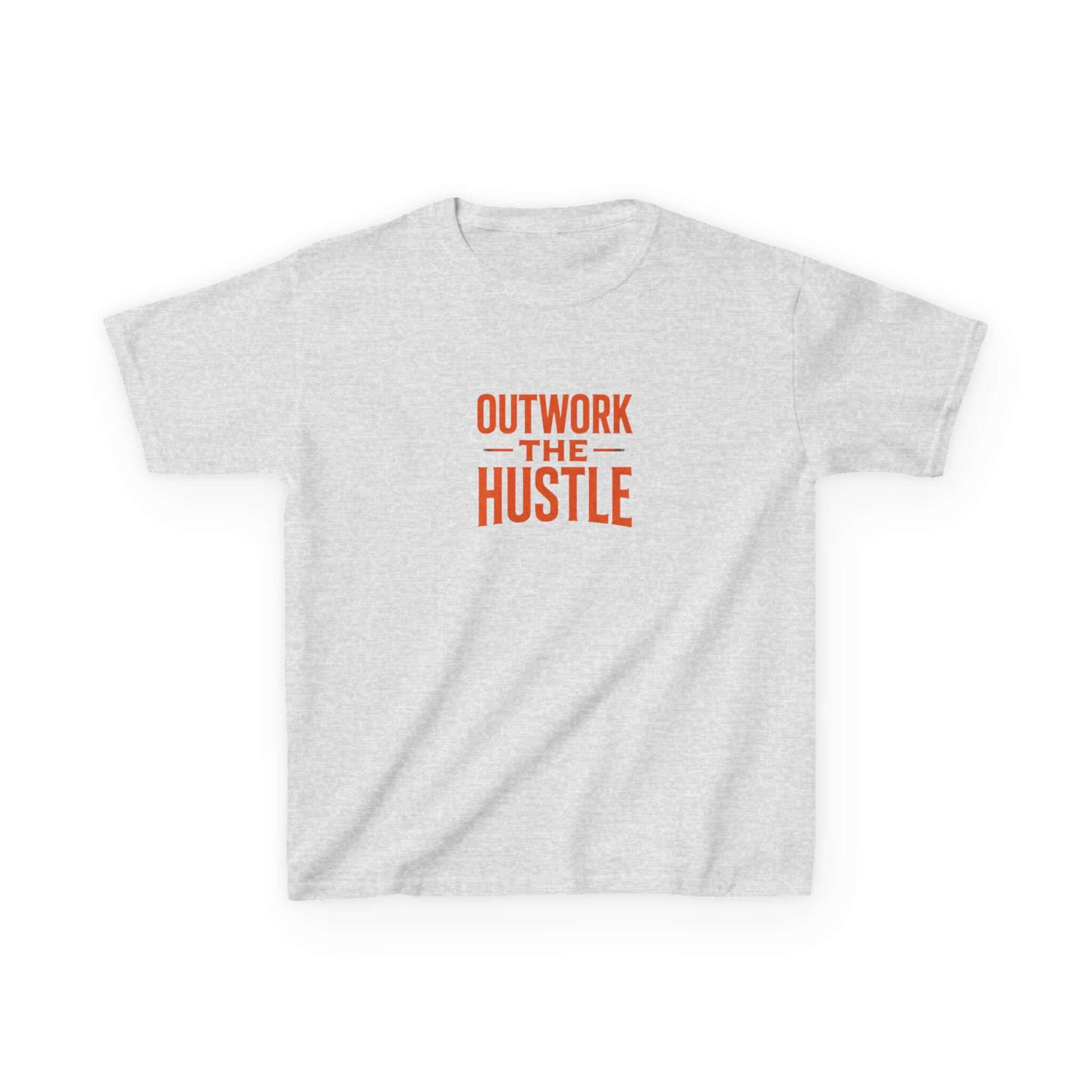 Kids Tee: "Outwork the Hustle" Motivational Youth Shirt