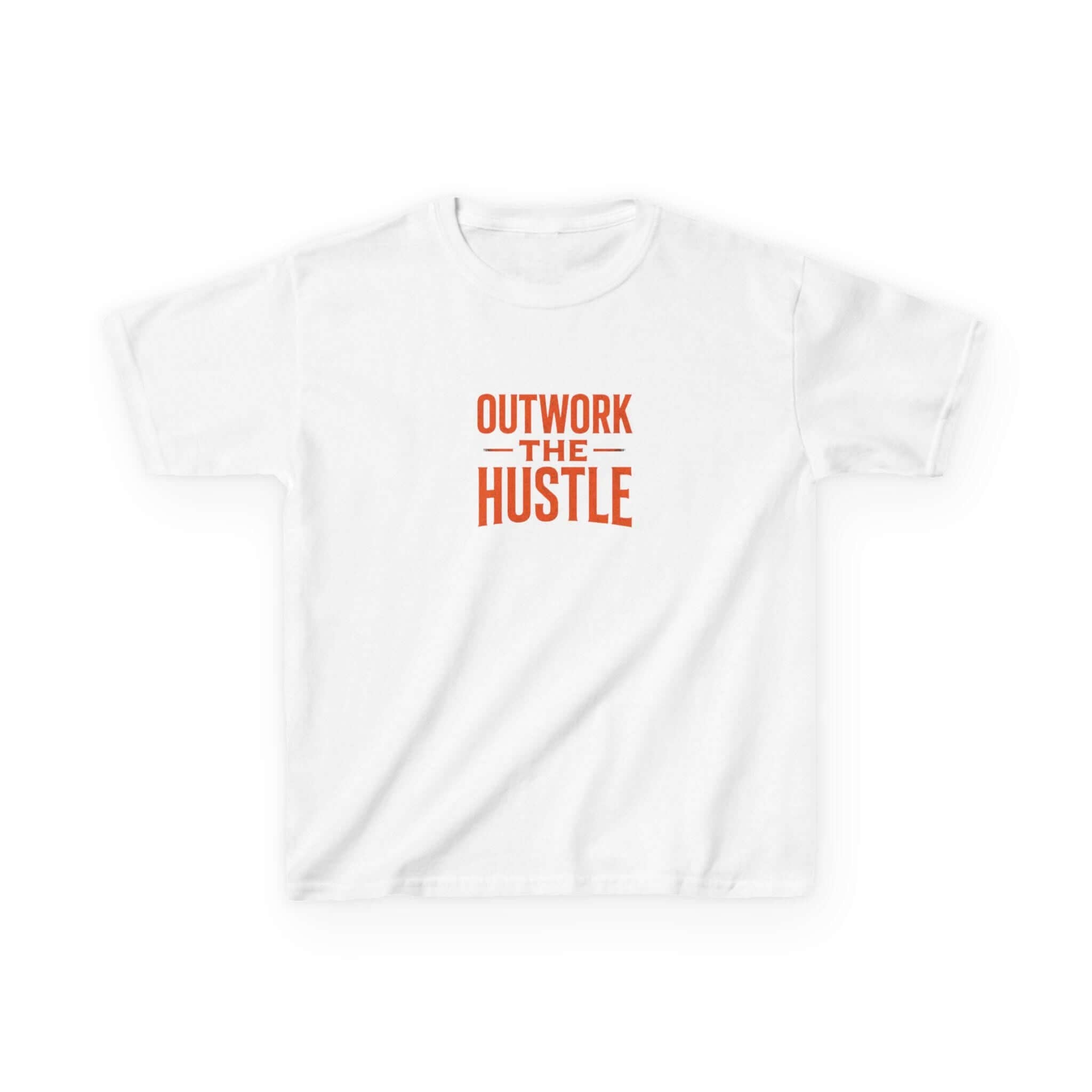 Kids Tee: "Outwork the Hustle" Motivational Youth Shirt