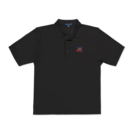 Outwork The Hustle Golf Polo — Haiti Theme