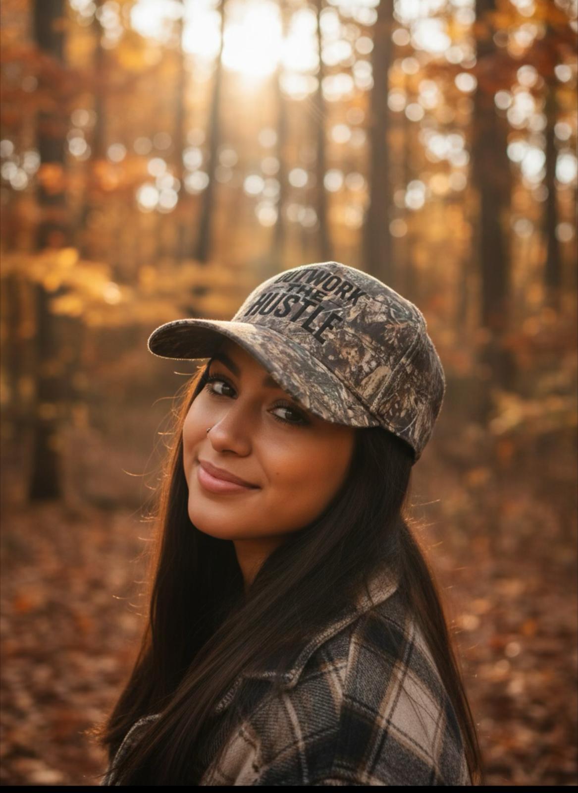 Outwork The Hustle Camo Snapback