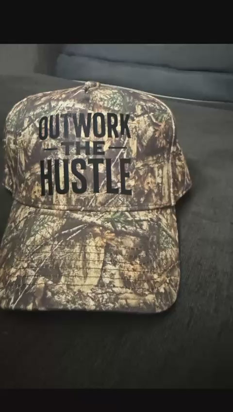 Outwork The Hustle Camo Snapback